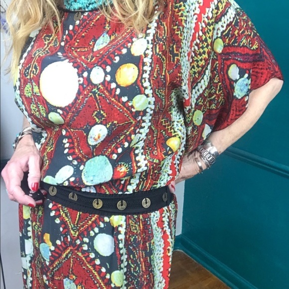 Vivienne Tam kimono sleeve print dress - Picture 4 of 8